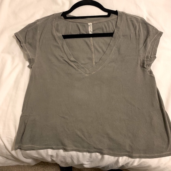 Free People Tops - FP v neck boxy tee